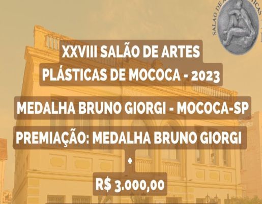 XXVIII SALÃO DE ARTES PLÁSTICAS DE MOCOCA 2023 - INSCRIÇÕES